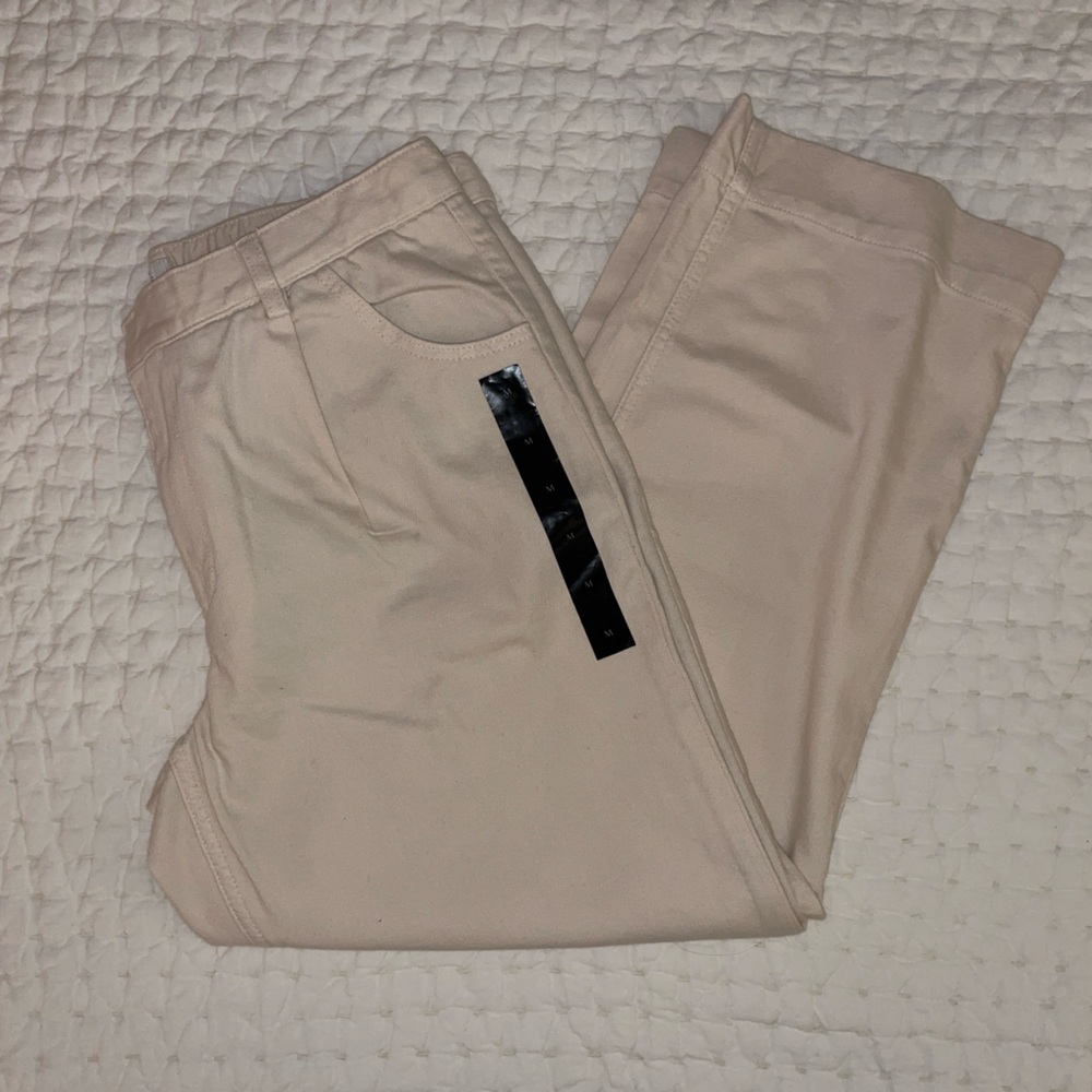 Banana Republic TWILL STRAIGHT PULL-ON PANT, medium, color snow day